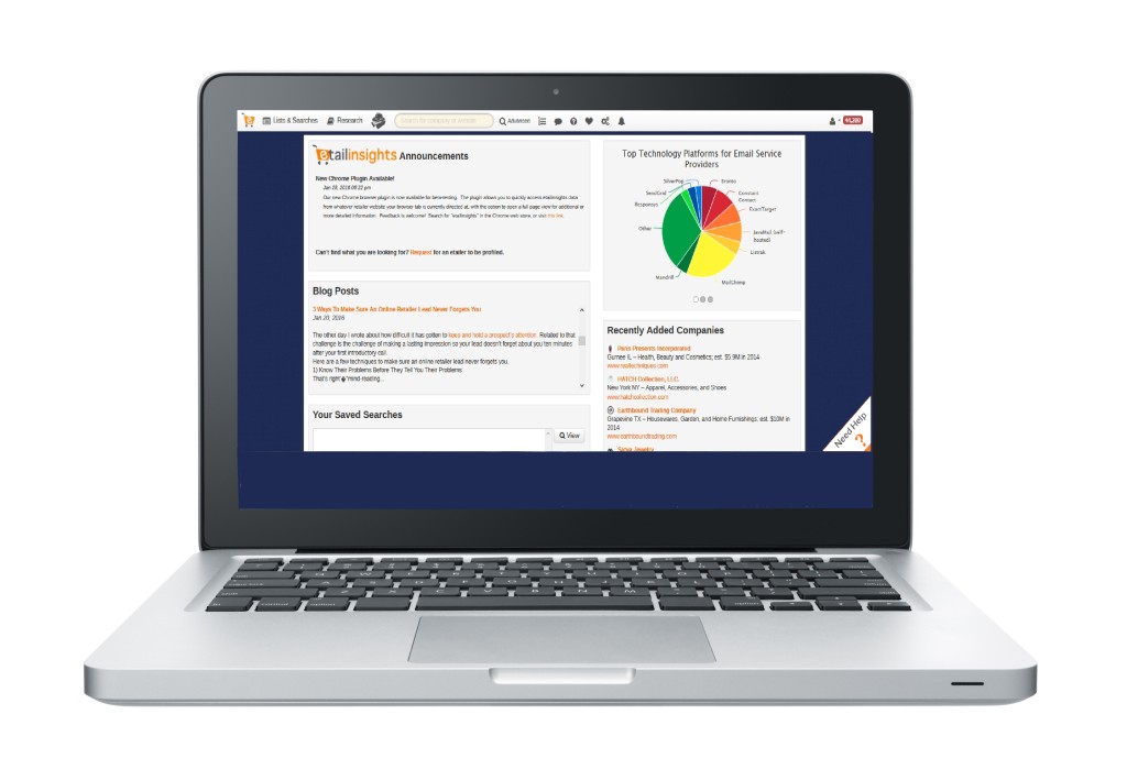 What kinds of top online retail companies does etailinsights profile?
